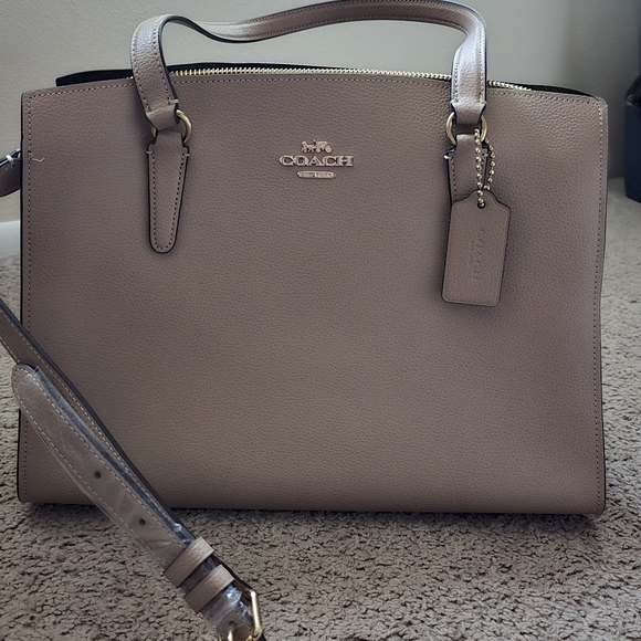 Coach Handbags - Coach Tatum Carryall Leather Women's Bag Taupe New